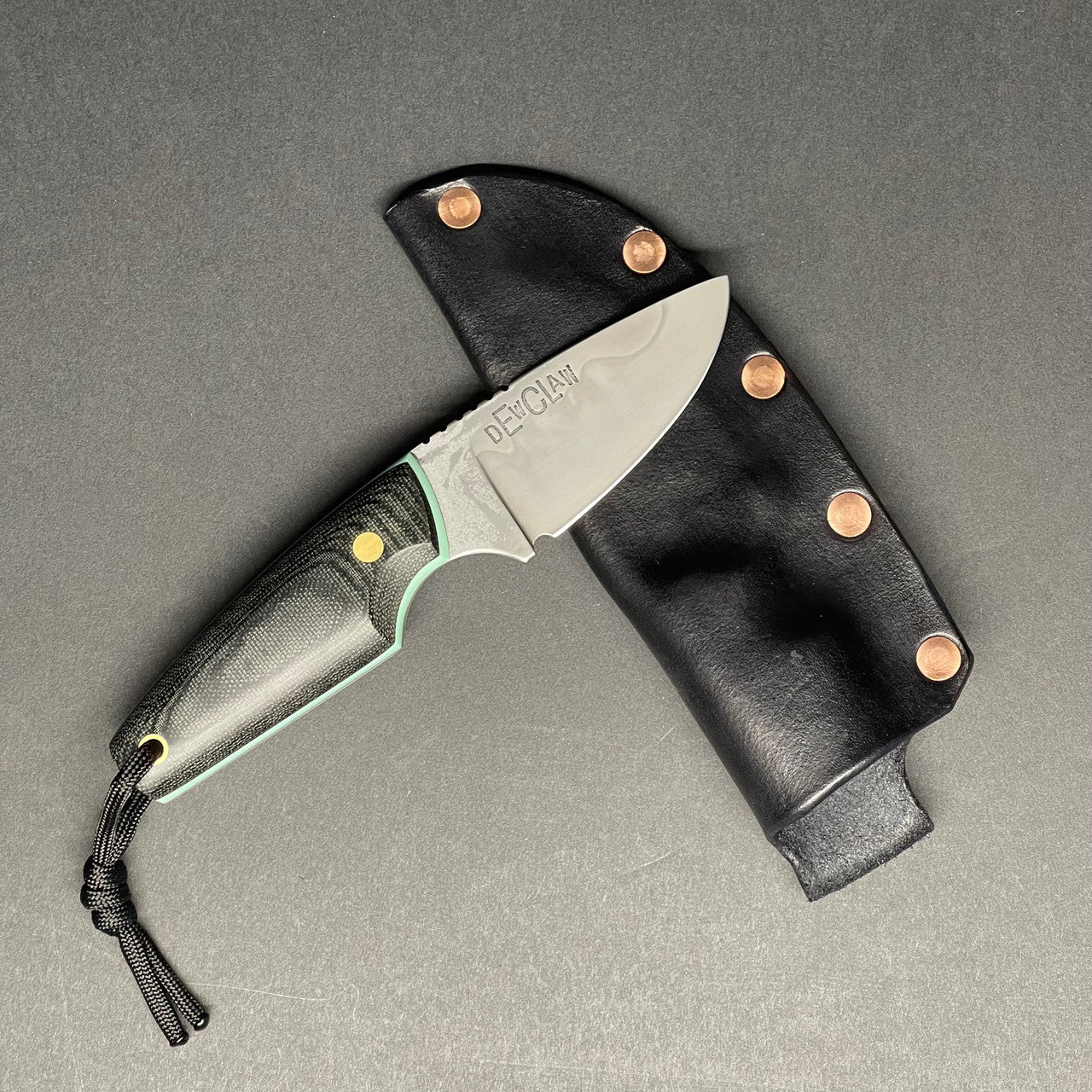 Dewclaw | 2.75" Skinner | Black Canvas & Tiffany Blue - Image 2