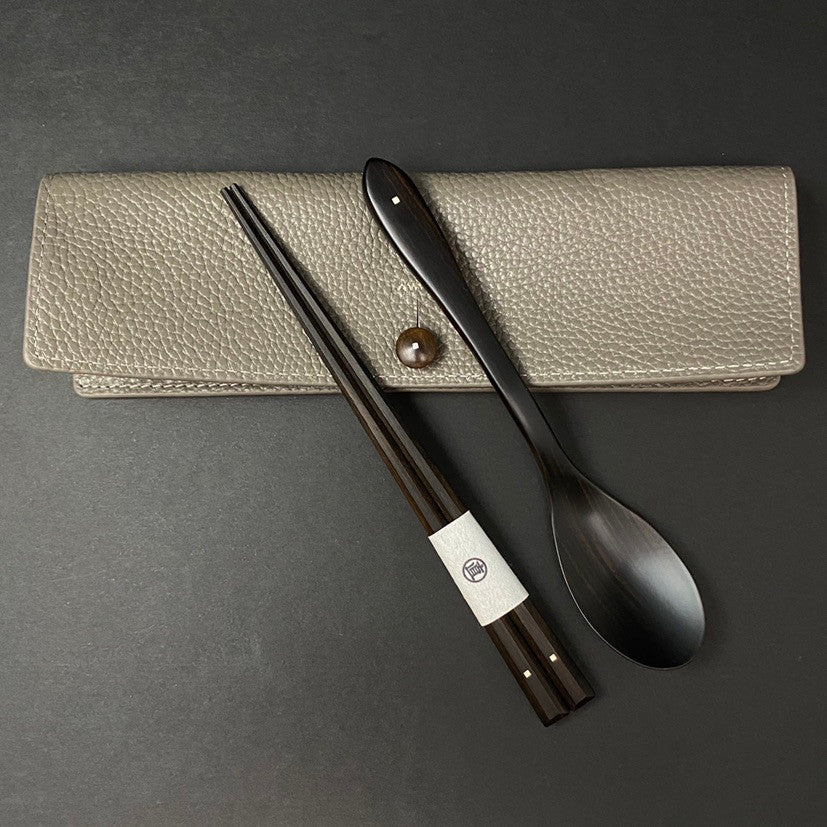 Marunao | Chopstick & Spoon Set | Ebony - Image 2